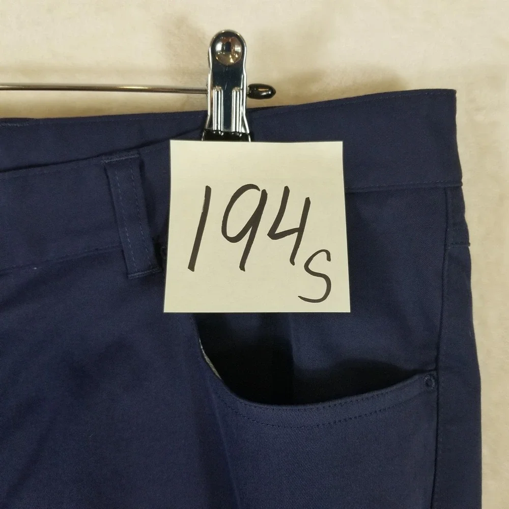 Peter Millar Tech‎ Golf Pants Mens 38x32 Navy Blue 5-Pocket Performance Chinos